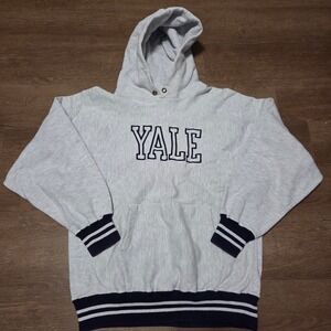 Vtg 90s Champion reverse weave embroidery yale University hoodie size xl rare